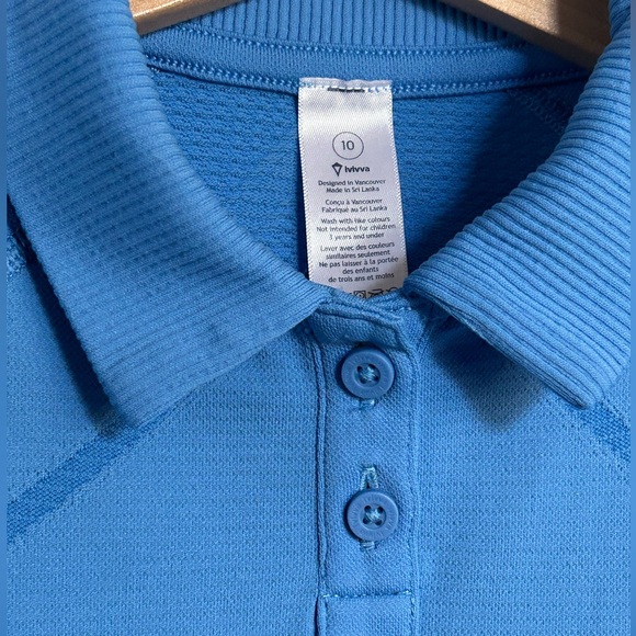 IVIVVA girls fly tech blue polo top in excellent condition - Picture 3 of 6